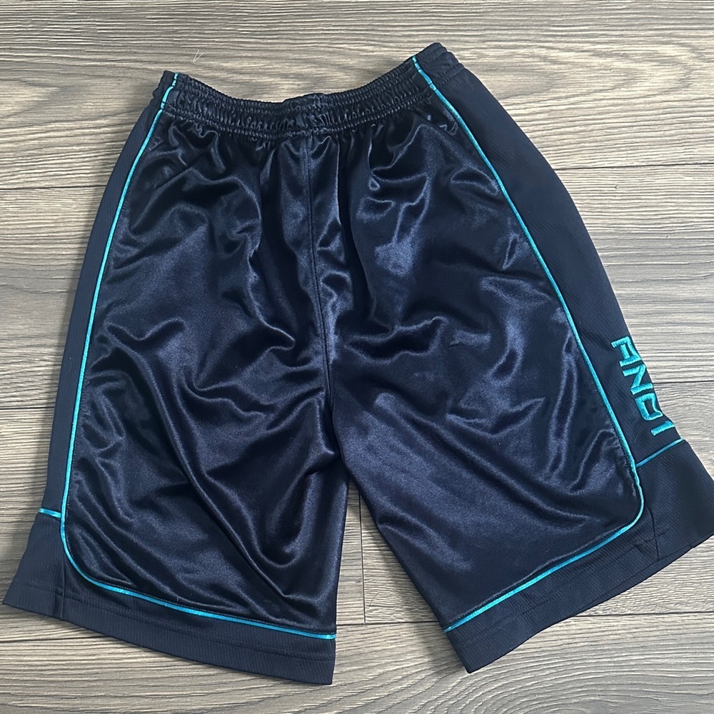 AND1 Kids Navy Shorts with Aqua Accents - Picture 4 of 7